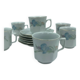 6 vintage cups and saucers
