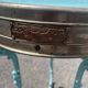Antique bistro heating table "Le Coquet", enamelled tray, piece by piece.