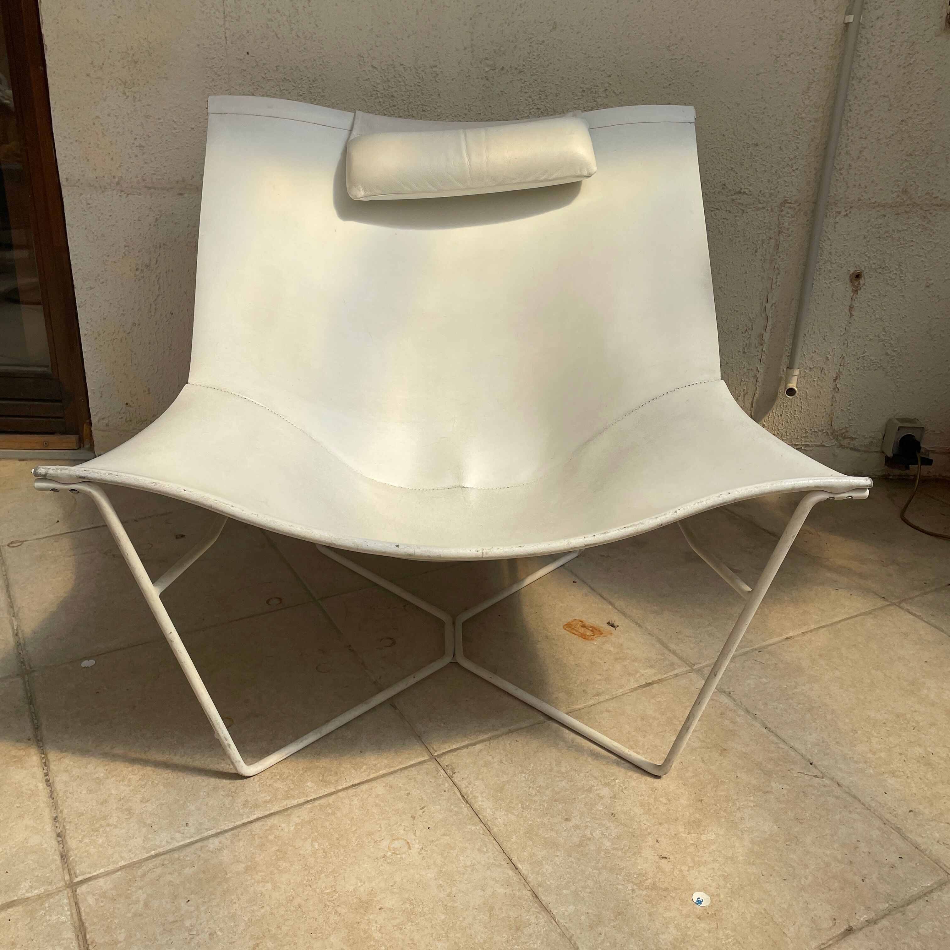 David Weeks armchair in leather design 1990 vintage