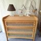 Commode rotin vintage authentique