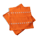 12 square orange vintage cotton towels