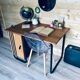 Ancien bureau d'instituteur en chêne circa 1950