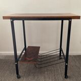 Table side on wheels from the 60s