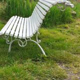 Old cast iron garden bench