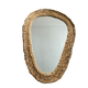 Woven wicker mirror from the 1960s