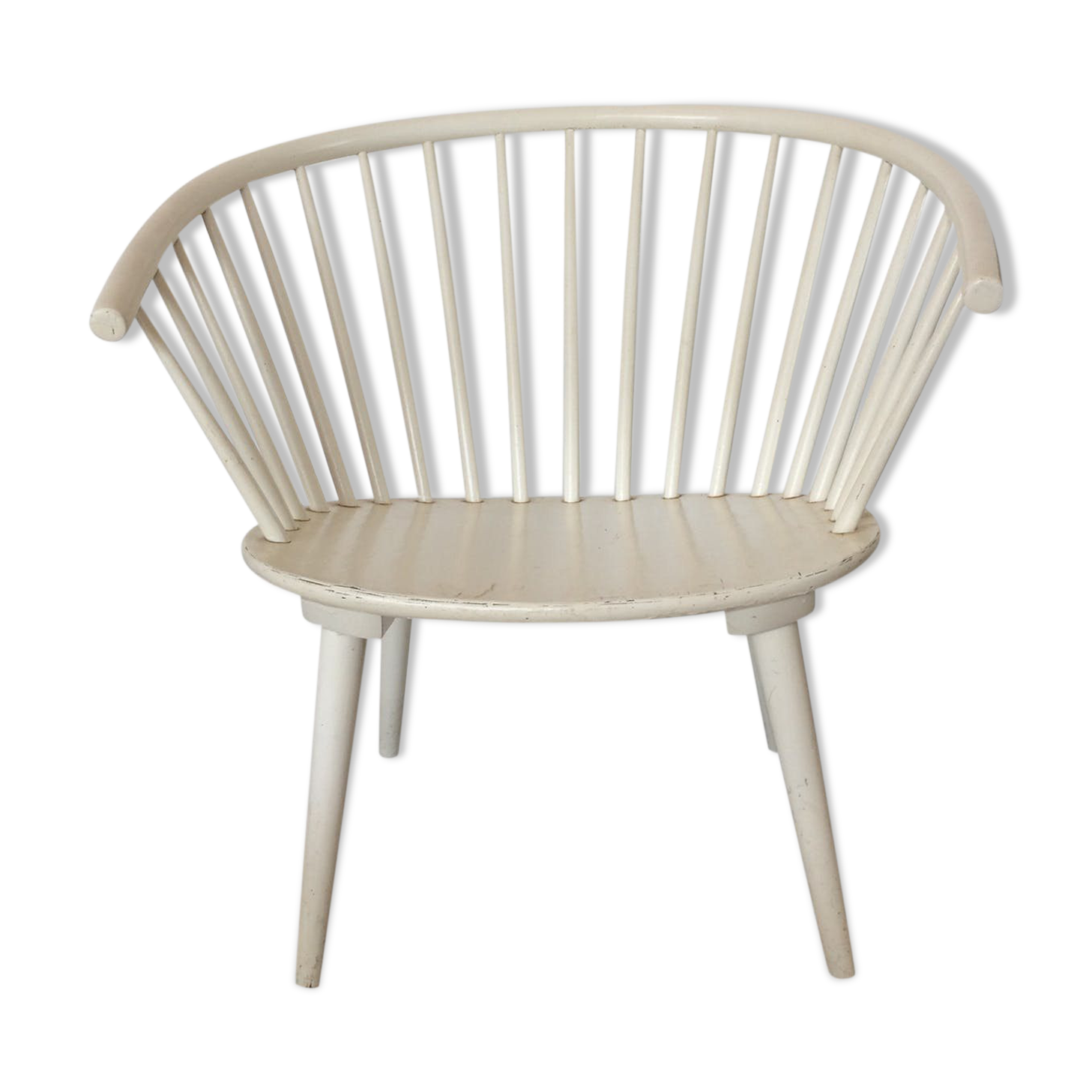 Fauteuil scandinave bois blanc