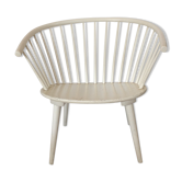 Fauteuil scandinave bois blanc