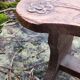 Carved wooden folk art bench