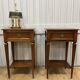 Louis XVI style bedside tables in mahogany