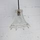 Vintage moulded pressed glass bell pendant