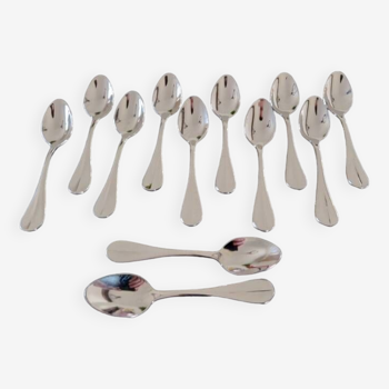 Air France - Set of 12 steel mocha spoons - Baguette model
