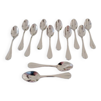 Air France - Set of 12 steel mocha spoons - Baguette model