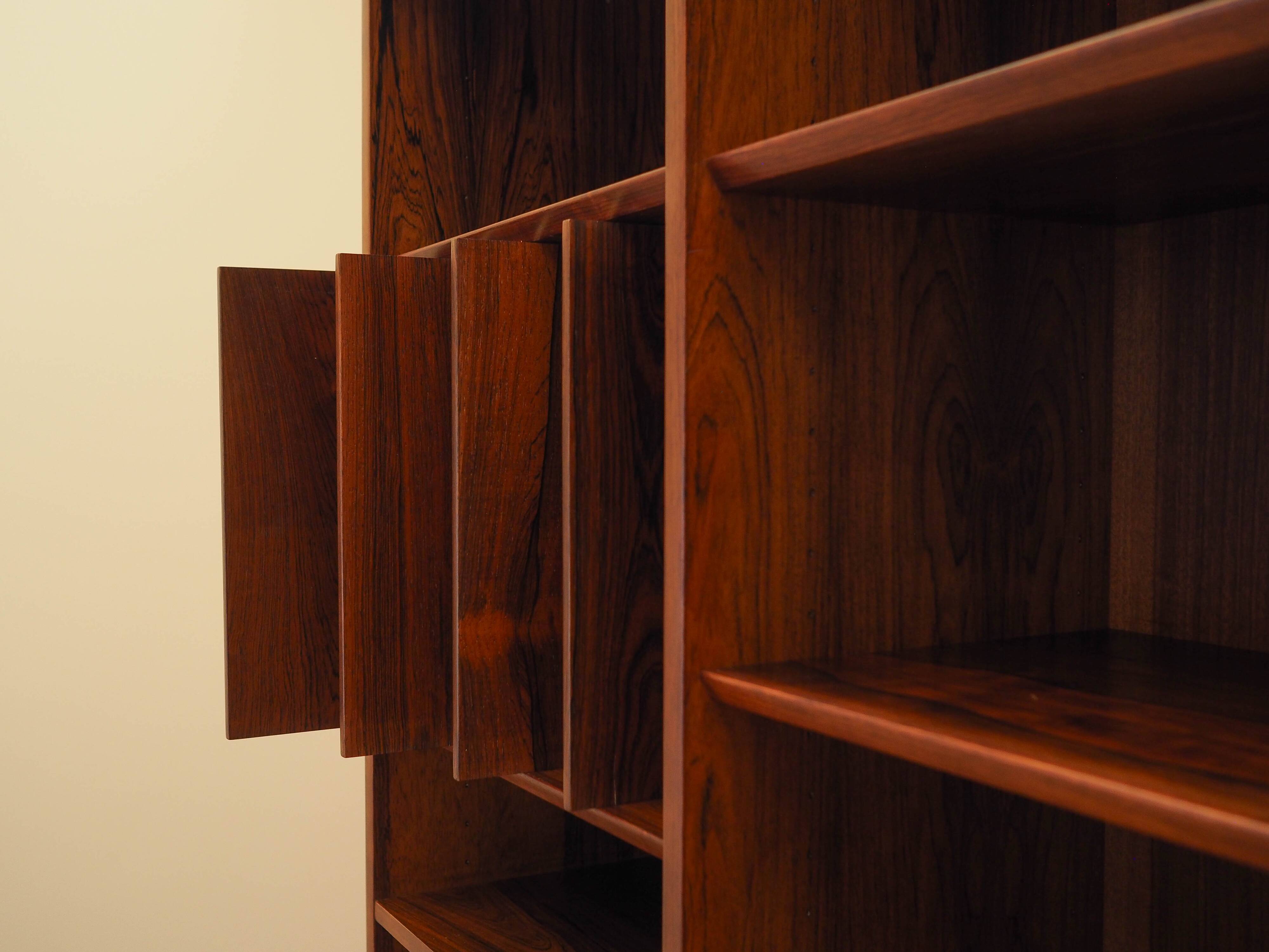 Rosewood bookcase, Danish design, 1970s, manufactured by Hundevad