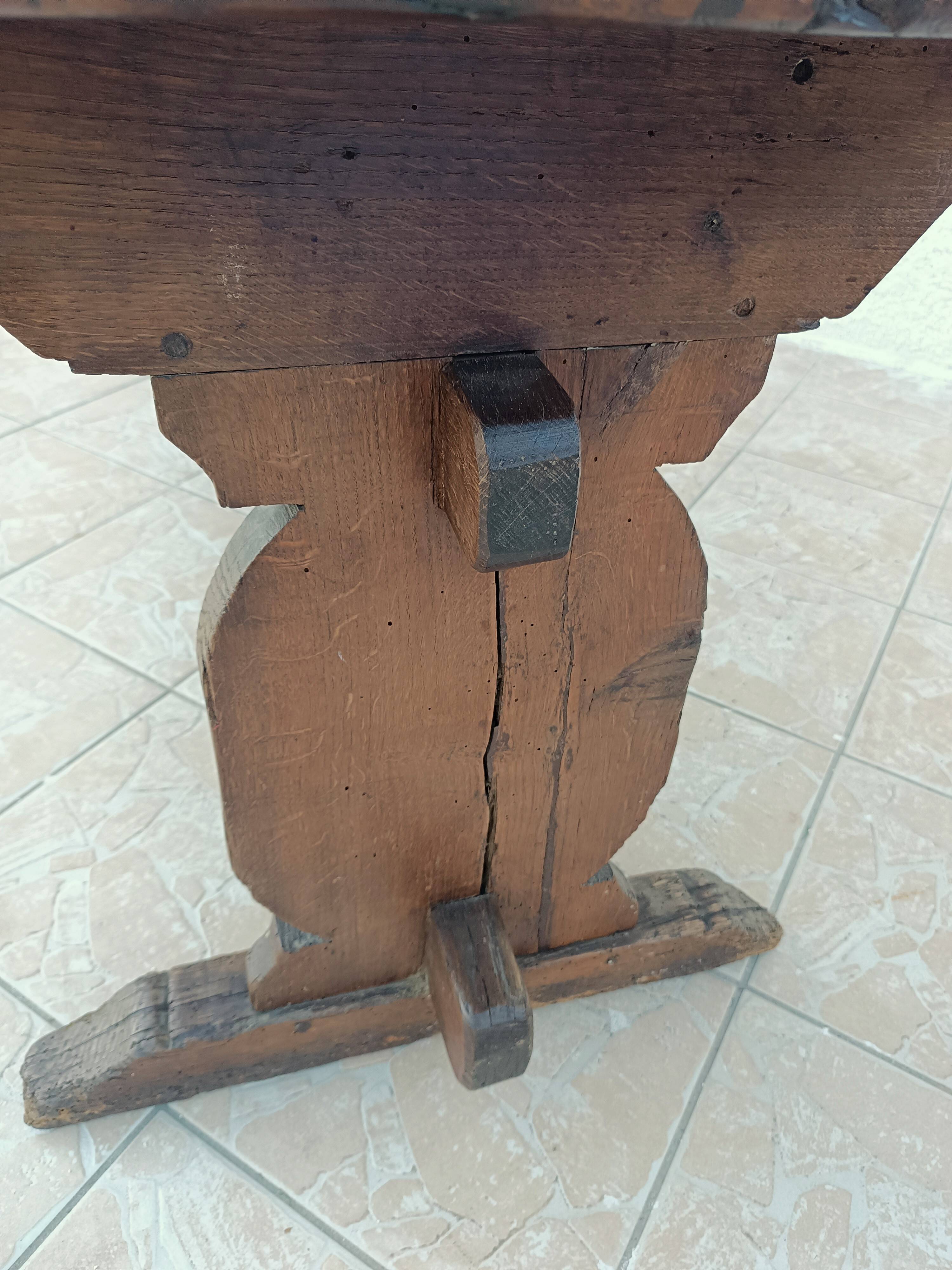 18th Century Solid Oak Monastery Table