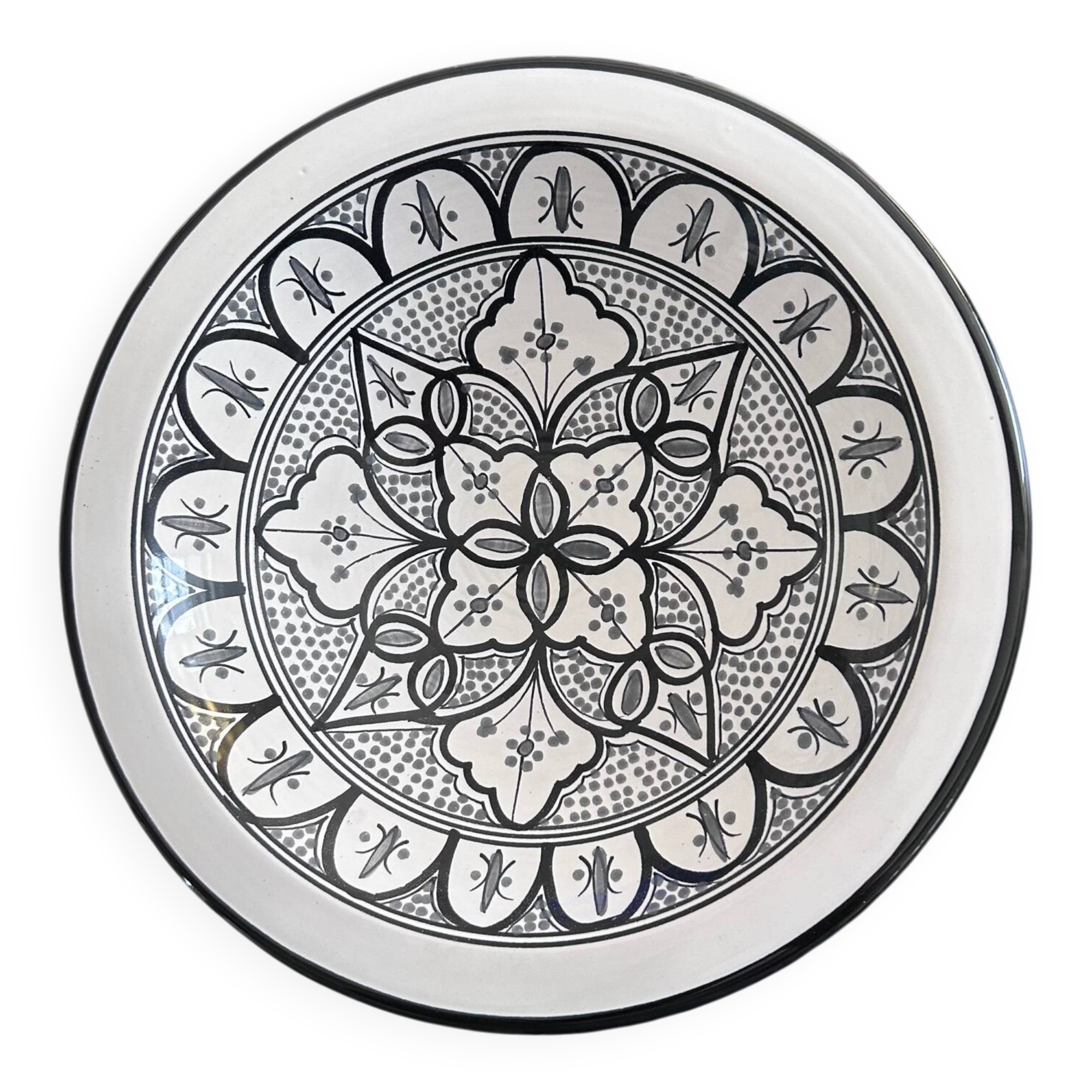 Large oriental hollow dish