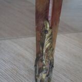 Pair of 2 Louis XV bedside tables - marquetry - 2 drawers - pink marble