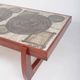 Table basse danoise en palissandre et céramique signée "Ox Art"