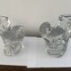 pair of crystal candlesticks signed Schneider 1970