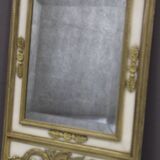 Empire mirror in bronze and marble, early 19th century