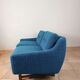 Norwegian living room set in blue fabric, vintage scandinavian 1960s
