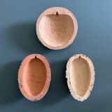 Collection of 3 African ceramic masks