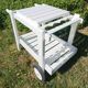 Vintage white wooden garden table