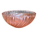 Rosaline pink glass salad bowl