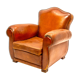 Fauteuil club cuir moustache