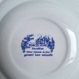 Vintage blue soup plates
