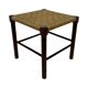 Vintage Wooden Stool With Rope Seat 60s Minimalist