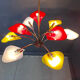 Vintage multi colour Italian chandelier, 1960s