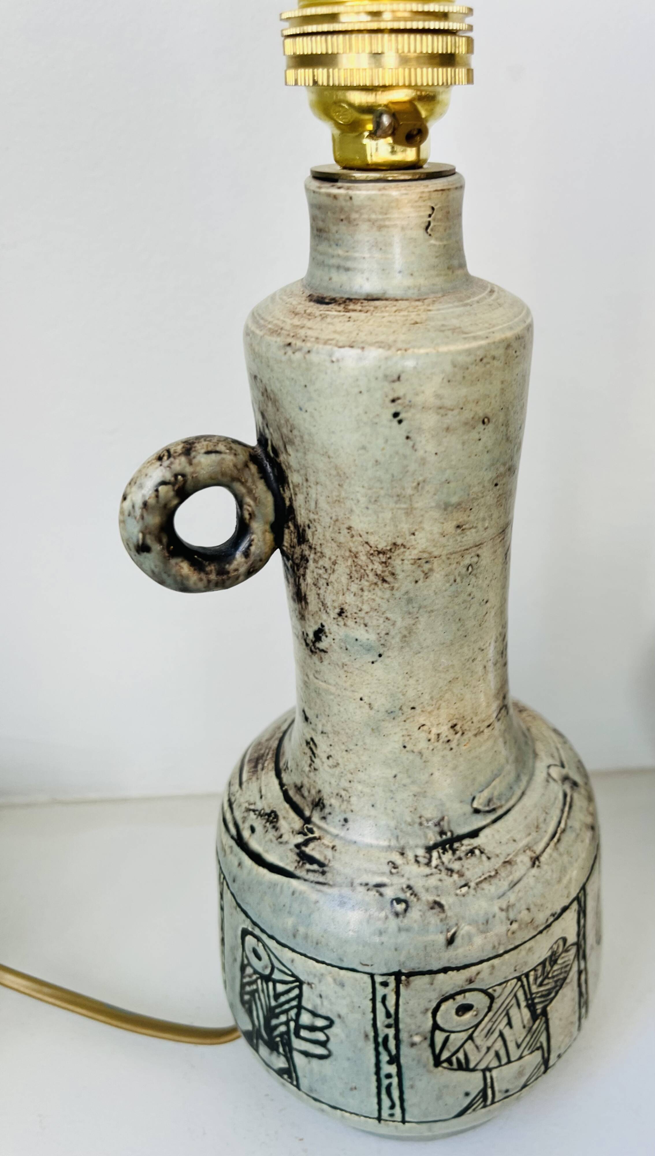 Ceramic lamp base by Jacques Blin