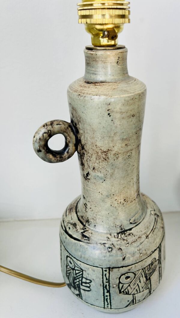 Pied de lampe en céramique de Jacques Blin