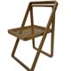 Ensemble vintage de 4 chaises pliantes, design en sangle et bois, années 1970