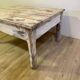 White patinated wooden coffee table
