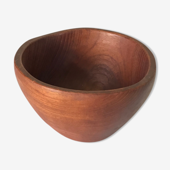 Asymmetrical teak bowl 60 years