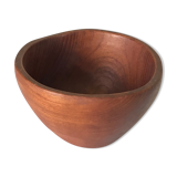 Asymmetrical teak bowl 60 years