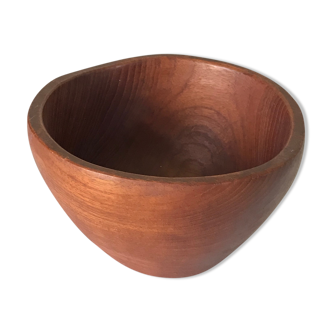 Asymmetrical teak bowl 60 years