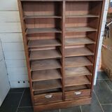 Double oak curtain file cabinet