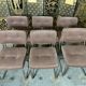 Suite de 6 chaises tubulaires chromées 1970