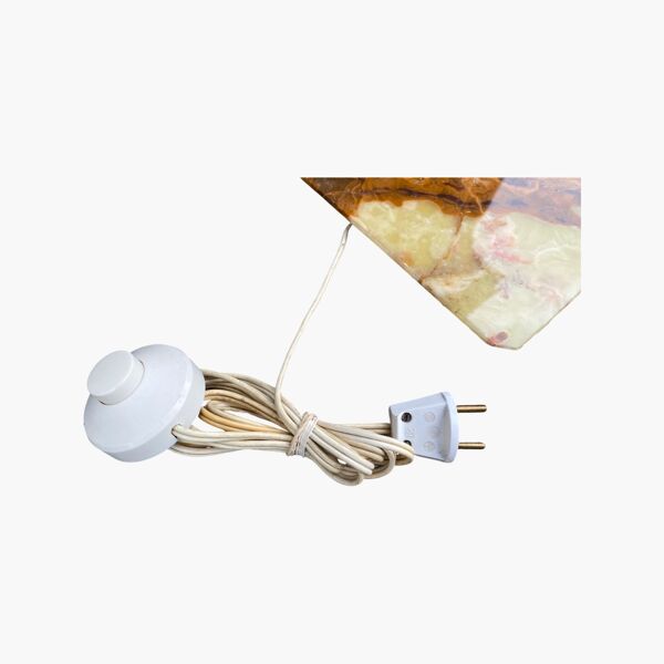 Lampadaire laiton & marbre vert