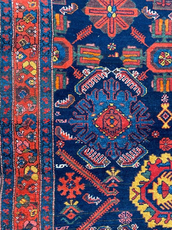 Carpet old Persian Malayer corridor 109x525 cm