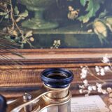 Theater binoculars in mother-of-pearl and brass, 19th century
