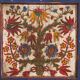 Antique blue trunk with hand-painted floral details (c.1870) #2