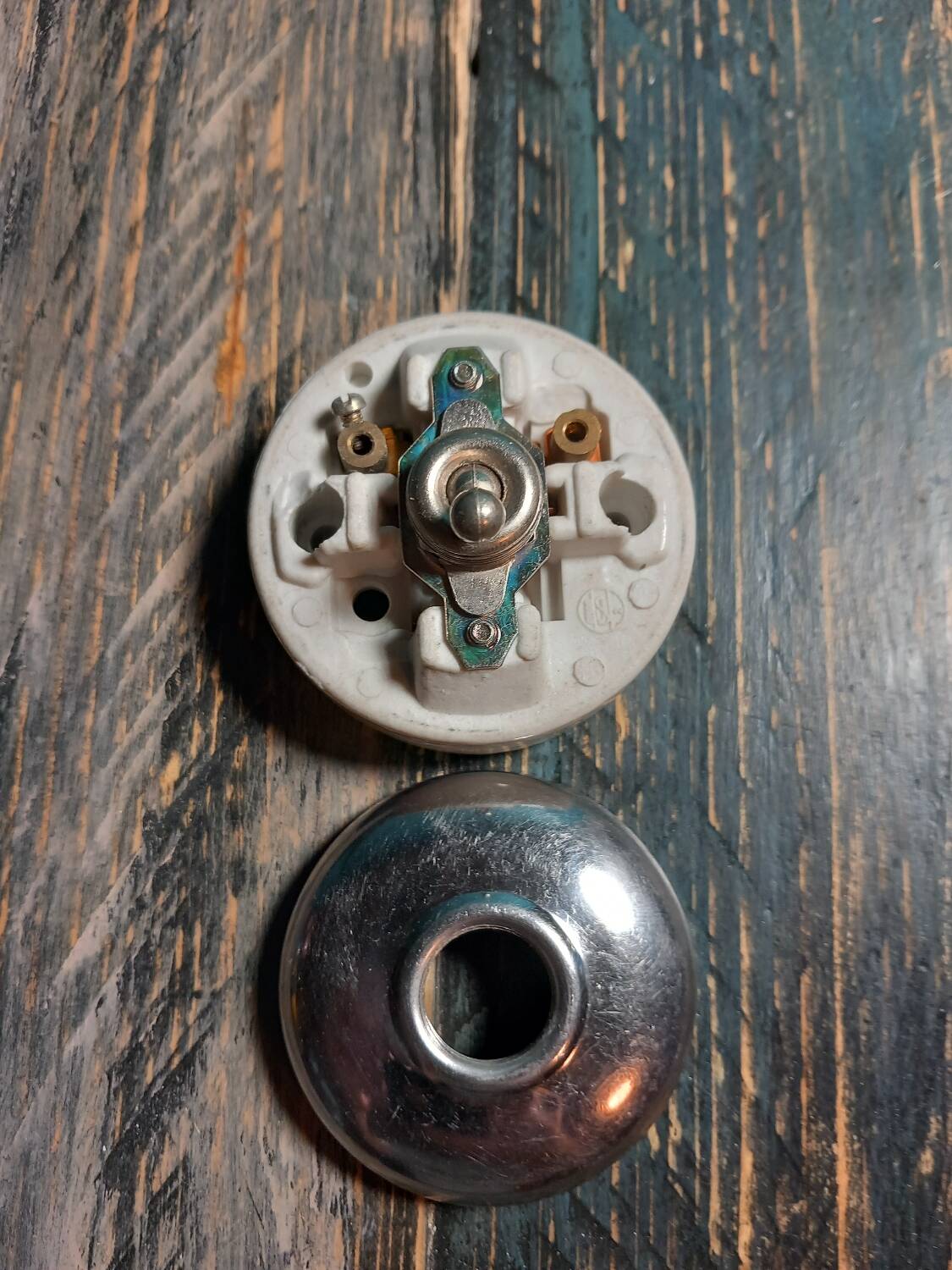 Vintage metal and porcelain switch