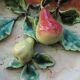 Slurry plate, trompe l'oeil sculpture: pears or apples, your choice
