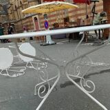 Antique garden furniture in vintage iron