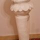 Spanish alabaster sculpted pedestal Decorative pedestal 20th century 66 cm