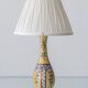 Hand-Painted Yellow Chinoiserie Porcelain Lamp, circa 1900