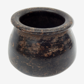 Stone pot antique mortar empty pockets stone pot India